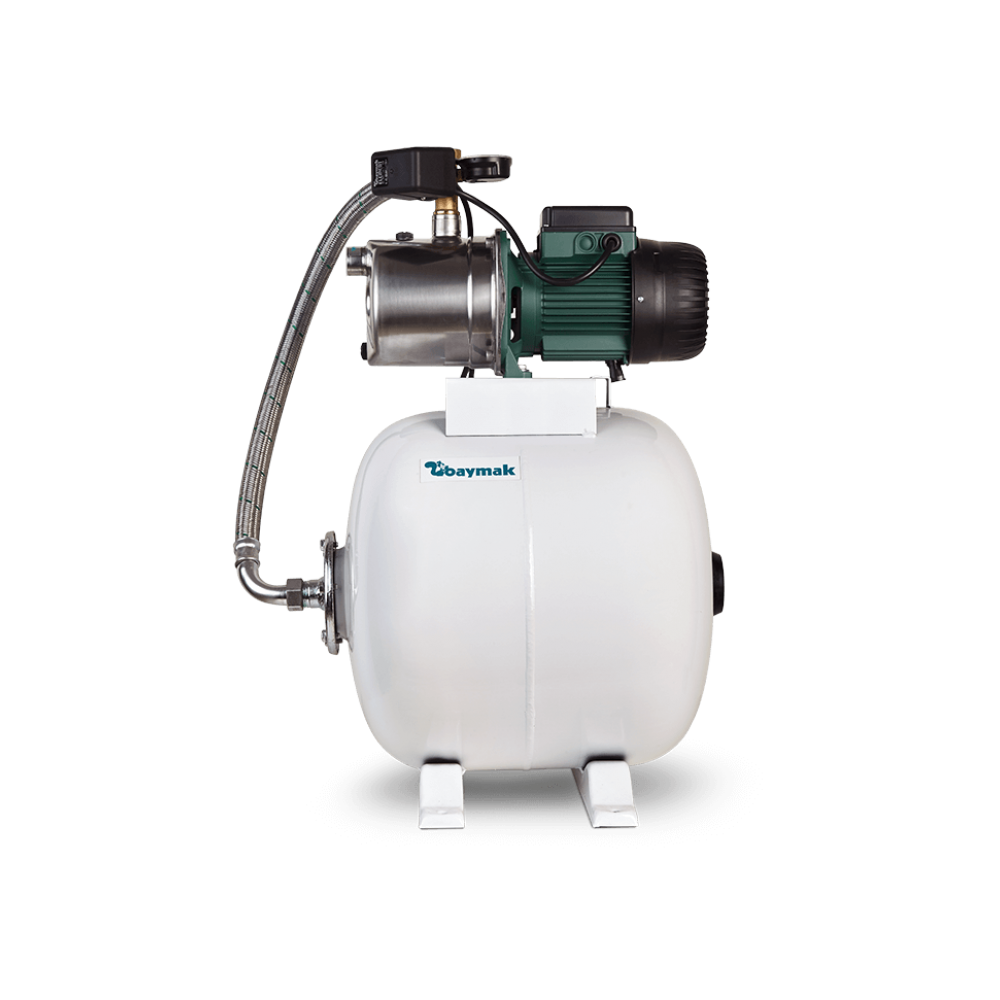 Baymak Jetinox 102M 20lt Depolu Flatörlü Paket Hidrofor (3Kat-4Daire)